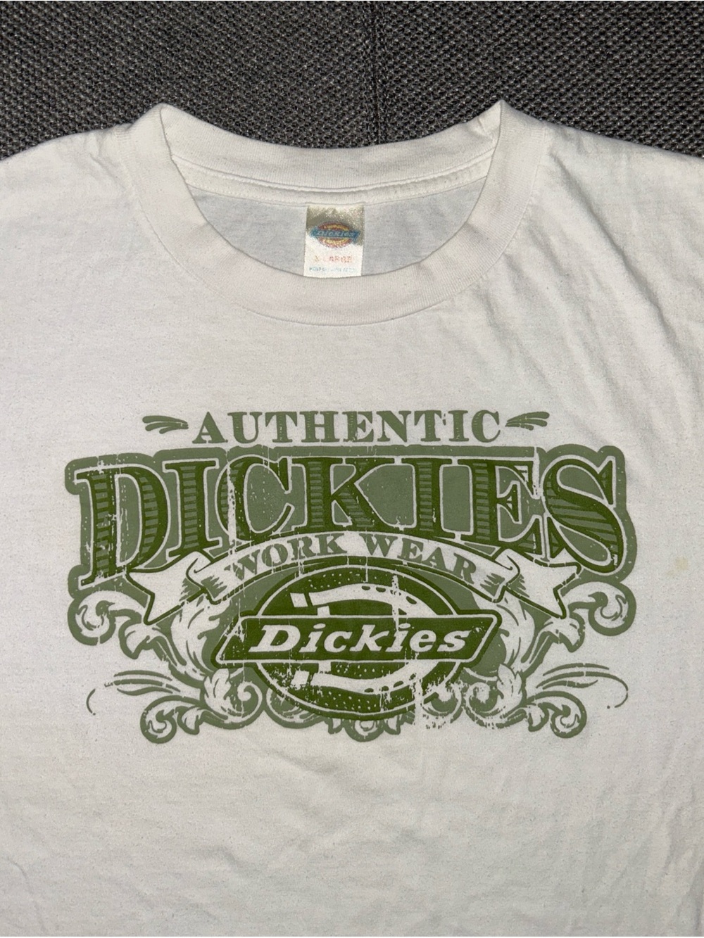 Rare Y2K Dickies Money Sign White Skate T Shirt